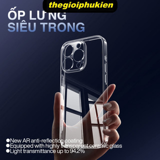Ốp lưng iphone trong suốt cạnh vuông bảo vệ camera 6 6s 7 8 SE X XS 11 12 13 14 15 16 17 Plus Pro Max - u196, sd196