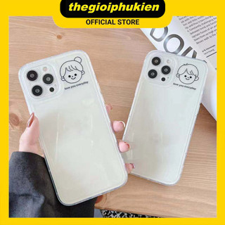 Ốp iphone - Ốp lưng iphone trong suốt cạnh vuông bảo vệ camera love you everyday dành cho ip 6 đến 16promax - u005