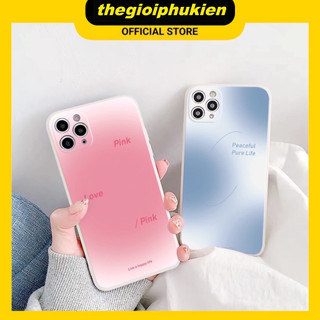Ốp lưng iphone cạnh vuông loang màu dành cho iphone 6 đến 16promax - E64