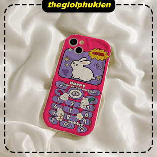 Ốp lưng iphone cạnh sóng nổi Thỏ điện thoại happy 6/7/8/plus/x/xr/xs/11/12/13/14/15/16/pro max sk2055