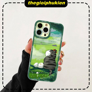 Ốp lưng iphone mèo cute cạnh vuông lỗ camera 6/6pl/7/7plus/8/8plus/x/xs/11/12/13/14/pro/max/promax/plus- sv2037