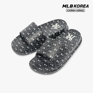 MLB - Dép quai ngang unisex Chunky Mound Diamond Monogram_3ALPCDM33-50BKS