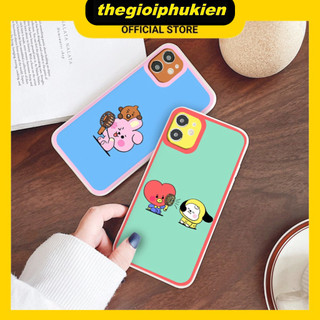 Ốp iphone - Ốp lưng iphone cạnh vuông viền camera Best friend cầm quạt dành cho ip 6 đến 14promax - ng097