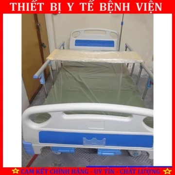 GIƯỜNG BỆNH NHÂN 2 TAY QUAY NÂNG ĐẦU, NÂNG CHÂN (Tặng kèm bàn ăn) bh 12 tháng - HÀNG HÃNG