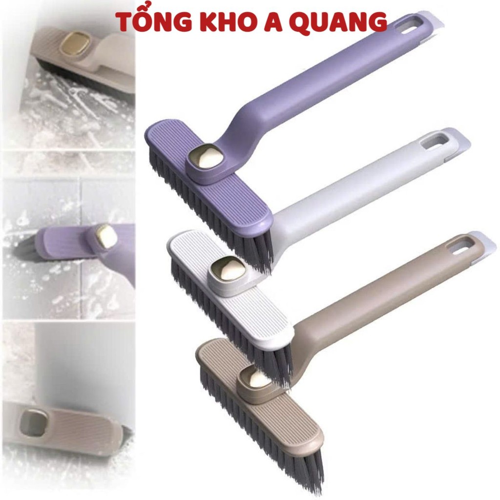 (COMBO 2) BÀN CHẢI KẼ HỞ, Bàn Chải Vệ Sinh Thiết Kế Đầu Xoay Linh Hoạt Làm Sạch Mọi Ngóc Ngách 13X22Cm, Chổi Chà Sàn