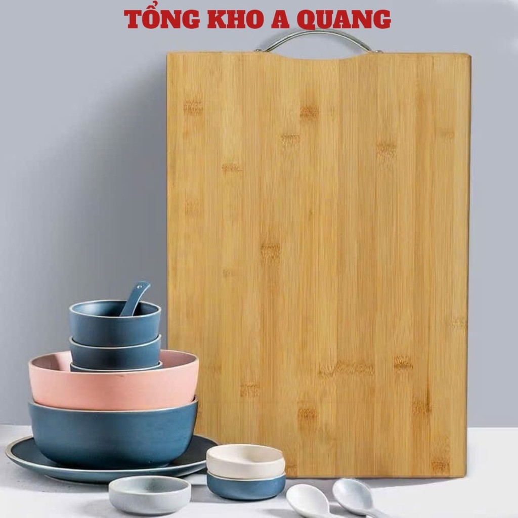 Thớt Gỗ Tre Nhà Bếp có khuy treo Siêu Bền Đẹp Chống Nấm Mốc Kháng Khuẩn, THỚT CHƯ NHẬT - MÃ: THOT9342