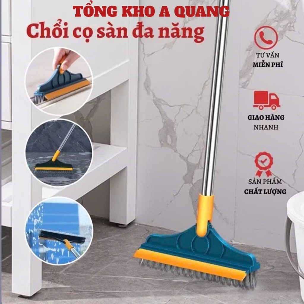 CHỔI QUÉT NHÀ VỆ SINH 120, chổi chà sàn nhà tắm , nhà vệ sinh xanh thiết kế đầu gạt nước và đầu chổi xoay 120 độ - MA87