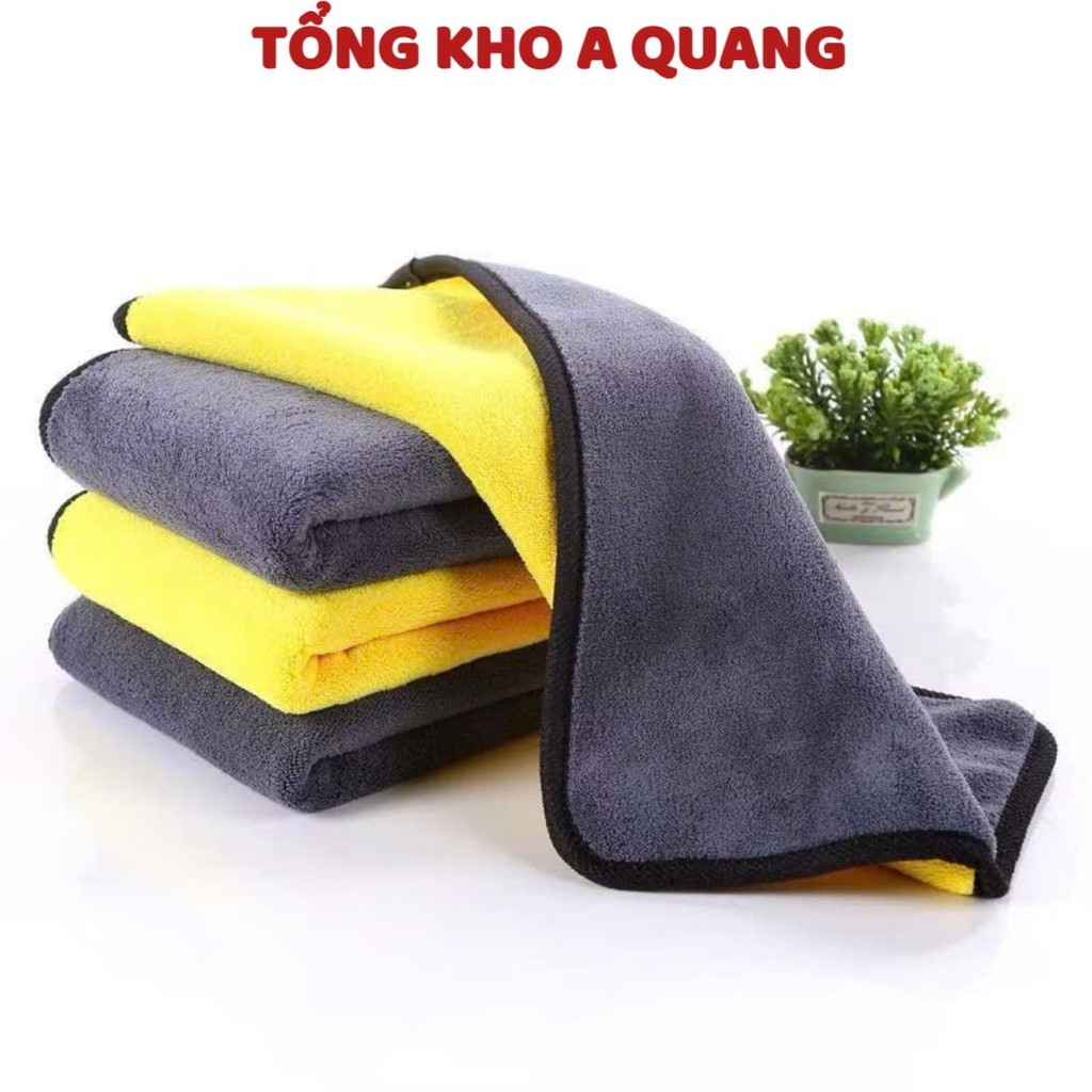 [COMBO 10] Khăn lau đa năng 2 mặt vàng xám, KHĂN LAU XE OTO - MÃ: KHAN