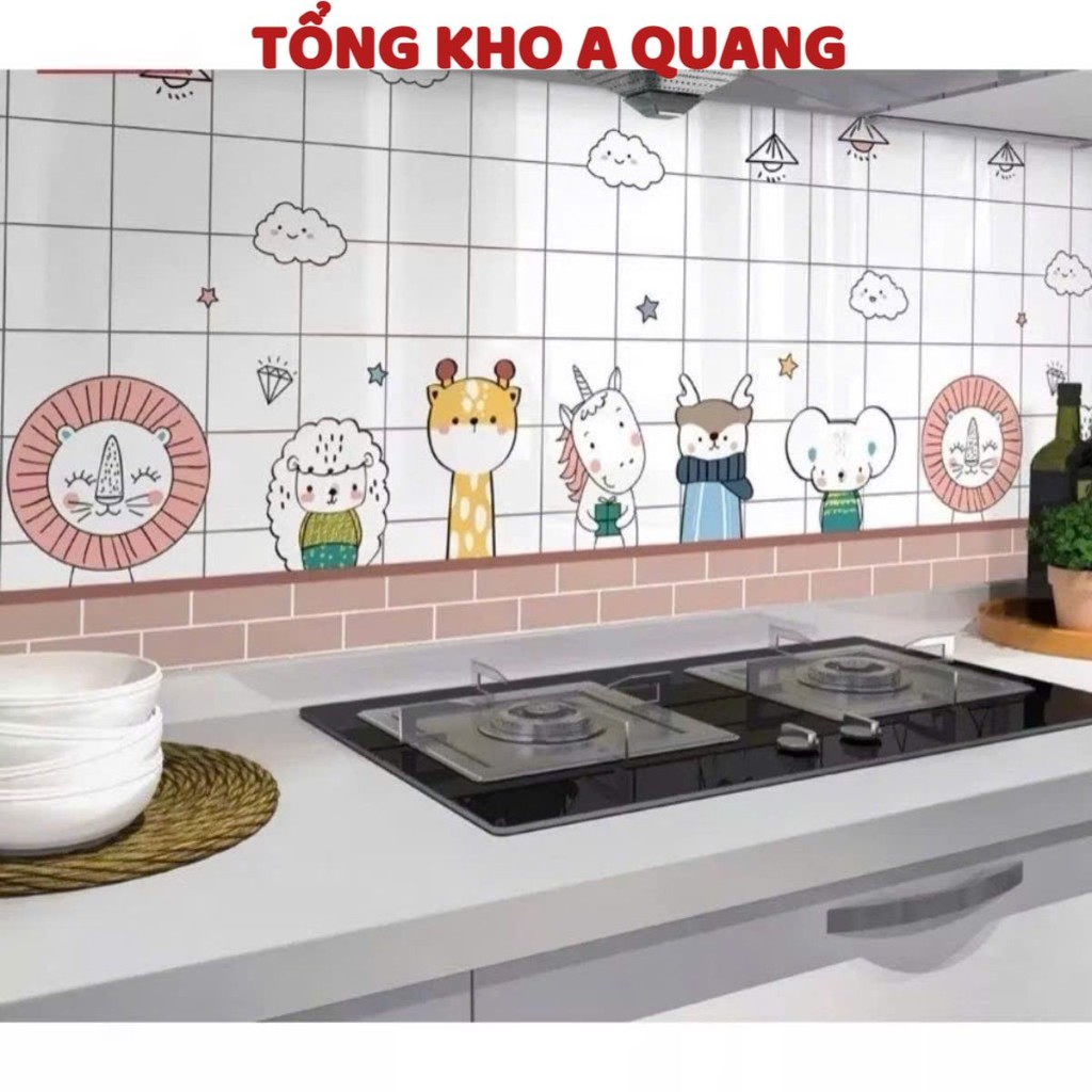 Giấy dán bếp cao cấp, decal dán bếp tráng nhôm chống thấm nước, chịu nhiệt cao, TẤM DÁN TƯỜNG TRANG TRÍ - MÃ: DECAL8WE