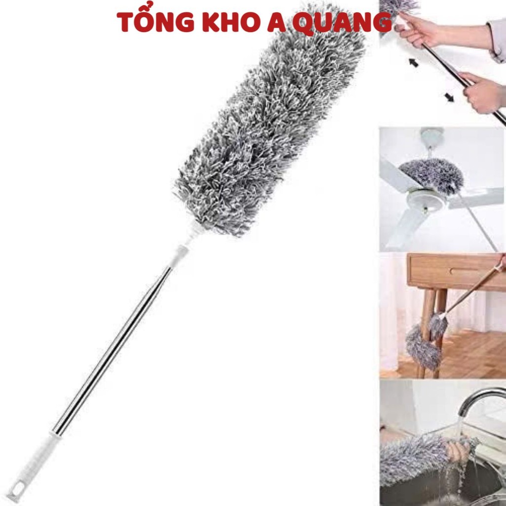 Chổi Quét Trần Gấp Gọn, Lau Bụi, Quét Trần Nhà Thông Minh, CHỔI PHỦI BỤI CÁN DÀI - MÃ: CHOI3400