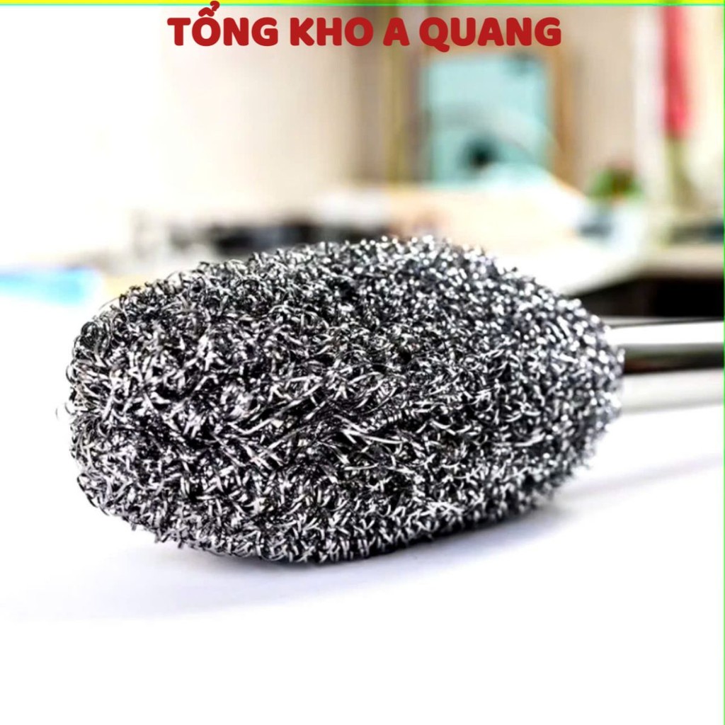 CÂY CỌ BÚI THÉP KHÔNG GỈ , Cây Chà Vệ Sinh Đa Năng Bằng Dây Thép Có Tay Cầm Tiện Lợi - MA: COBUITHEP