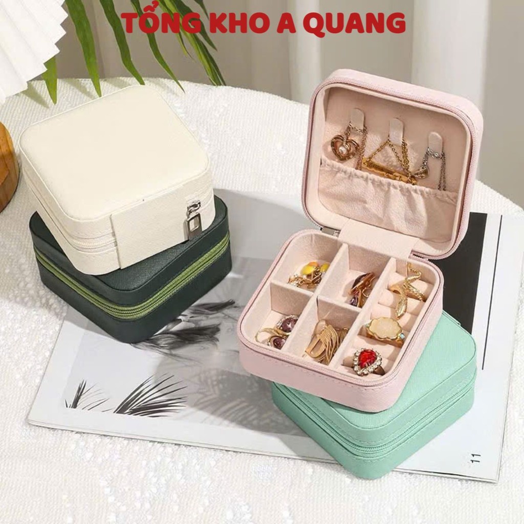 Hộp đựng đồ trang sức du lịch Mini, HỘP ĐỰNG ĐA NĂNG - MÃ: HOP734