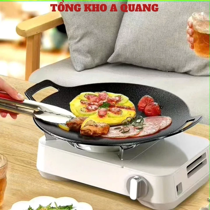 CHẢO GANG SIZE 34 , Chảo đá nướng đá chảo chống dính size 34 cm chảo đá chống dính hàn quốc chao đa nướng chảo nướng đá