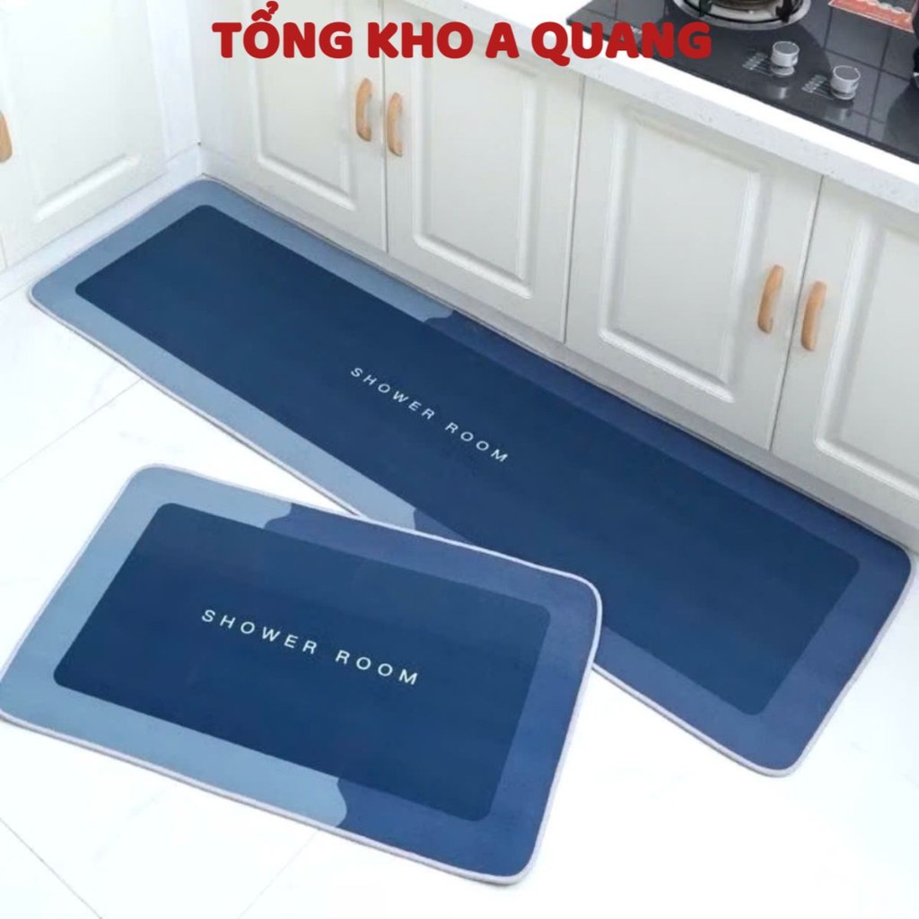 BỘ 2 THẢM SILICON , Thảm Silicon Chống Trơn , Bộ 2 Thảm Chữ Nhật Trải Phòng Bếp Siêu Thấm Hút Nước- THAMLAU89