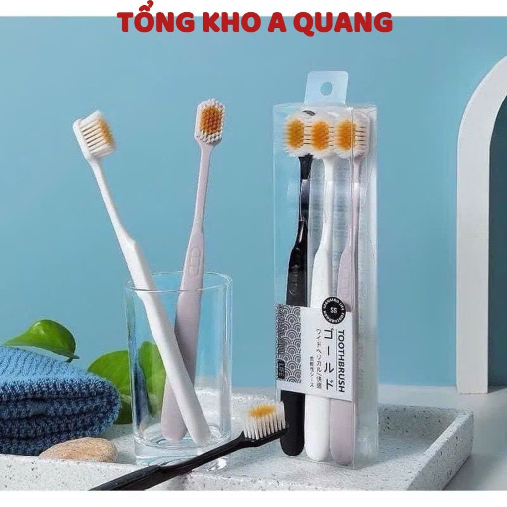 Set 3 Bàn Chải Siêu Mềm TOOTHBRUSH Nhật, BÀN CHẢI ĐÁNH RĂNG - MÃ: BANCHAI3