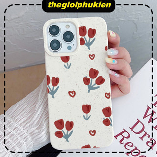 Ốp lưng iphone mềm lúa mạch Hoa trái tim đỏ 6/6splus/7/8/plus/x/xs/11/12/13/14/15/16/pro/max/plus/promax - lm2016