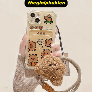 Ốp lưng iphone trong túi đựng thẻ ảnh Capybara cute 7/7plus/8/8plus/xs/11/12/13/14/15/pro/max/plus/promax - xx2178