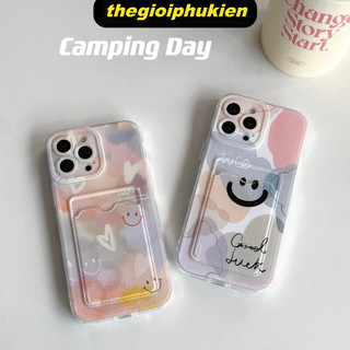 Ốp lưng iphone trong túi đựng thẻ ảnh mặt cười goodluck 7/7plus/8/8plus/xs/11/12/13/14/15/pro/max/plus/promax - ct2002