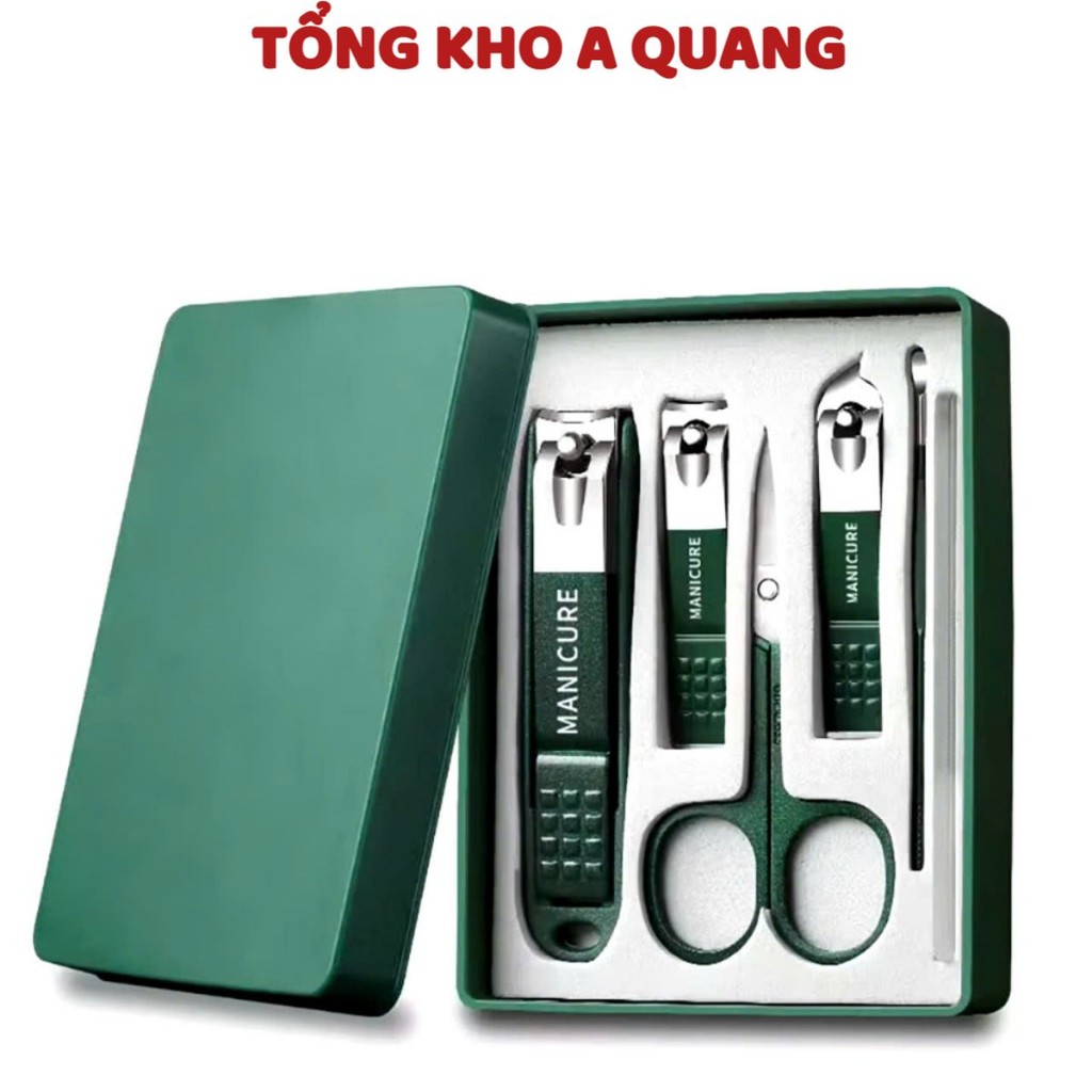 SÉT BẤM MÓNG 6 MÓN , Bộ Dụng Cụ Bấm Móng Tay 6 món - Cắt,vDũa Móng Tay - Sét Dụng Cụ Làm Nail Care Cao Cấp