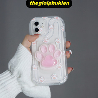 Ốp lưng iphone trong suốt chống sốc bàn chân mèo 3d 6/6s plus/7/7plus/8/8plus/x/xr/11/12/13/14/15/16/max/promax xx2017