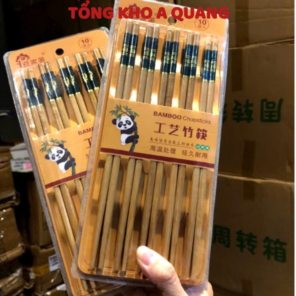 ĐŨA TRUC VÂN ĐÁ , Vỉ 10 Đôi Đũa Tre Vân Đá Sang Trọng - Đũa Ăn Cơm Hàng Xuất Nhật Cao Cấp An Toàn Vệ Sinh - MA: DUA