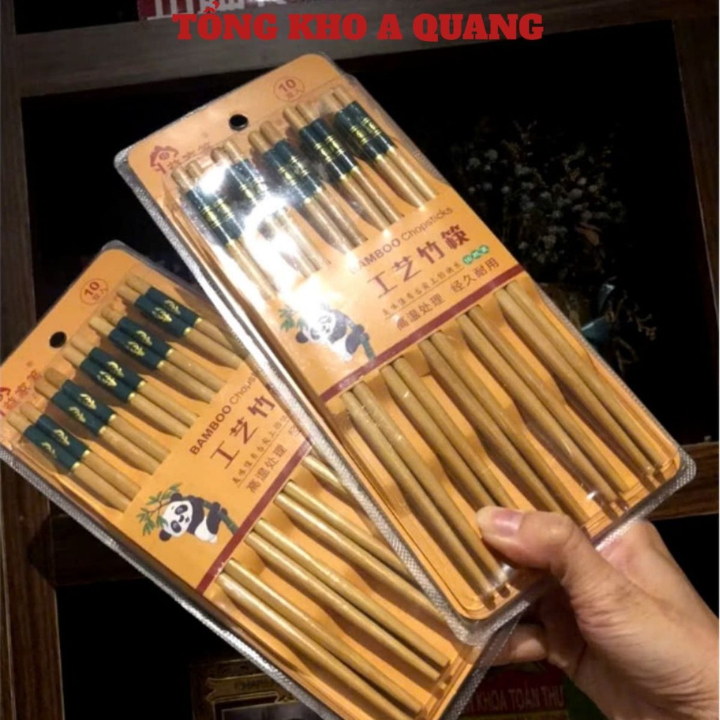 ĐŨA TRUC VÂN ĐÁ , Vỉ 10 Đôi Đũa Tre Vân Đá Sang Trọng - Đũa Ăn Cơm Hàng Xuất Nhật Cao Cấp An Toàn Vệ Sinh - DUAANCOM