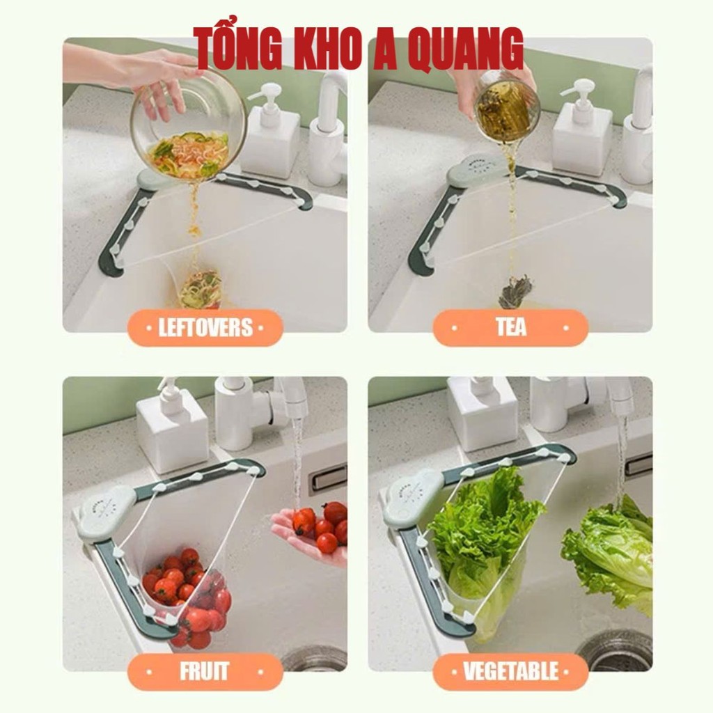 Giá Lưới Lọc Thức Ăn Thừa Túi Lọc Rác Bồn Rửa Chén Bát, LƯỚI LỌC THỨC ĂN THỪA - MÃ: LUOILOCRAC12