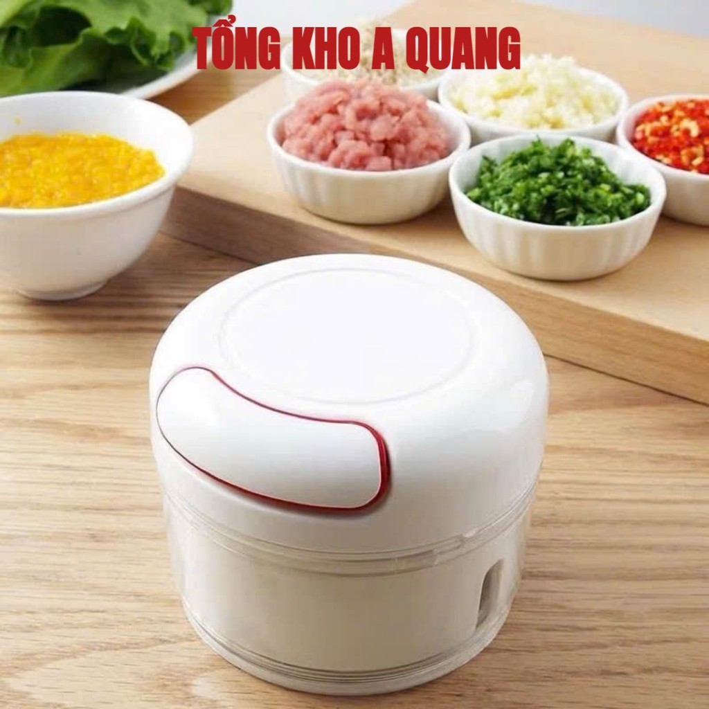 Dụng cụ xay tỏi, ớt dây rút tiện lợi, MÁY XAY HÀNH TỎI MINI CẦM TAY - MÃ: XAY561