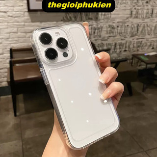 Ốp lưng iphone trong suốt siêu dày viền vuông nút bấm kim loại 6/6s/7/8/x/xr/xs/11/12/13/14/15/16/17pro max/plus - sd196
