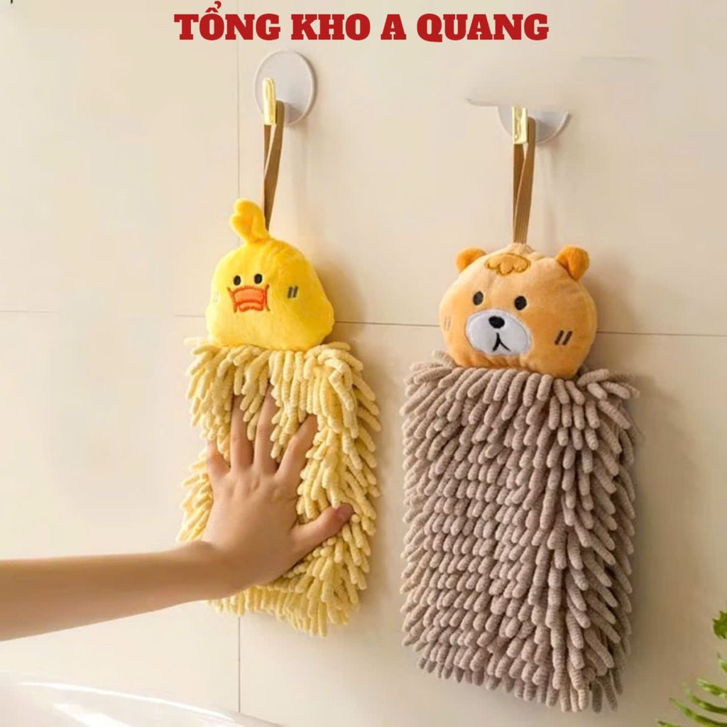 KHĂN LAU TAY SAN HÔ HÌNH THÚ, Khăn lau tay trẻ em thấm nước sợi nhỏ mềm mại hoạt hình xinh xắn - MA:KHĂNLAUTAY