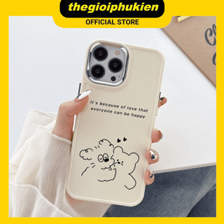Ốp lưng iphone cạnh vuông camera bạc Gấu happy 6/6s/7/8/x/xr/xs/11/12/13/14/15/16/pro/max/plus/promax - sg2020