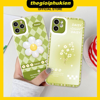 Ốp iphone - Ốp lưng iphone cạnh vuông viền camera Daisy flower dành cho ip 6 đến 16promax - ng001