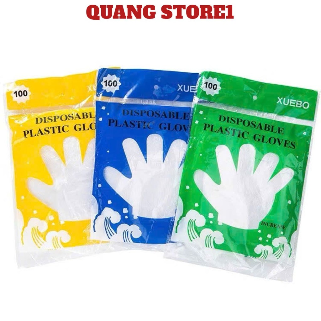 5 Bịch 100 Găng Tay Nilon Dùng 1 Lần Tiện Dụng, GĂNG TAY NHÀ BẾP - MÃ: GANGTAY6689