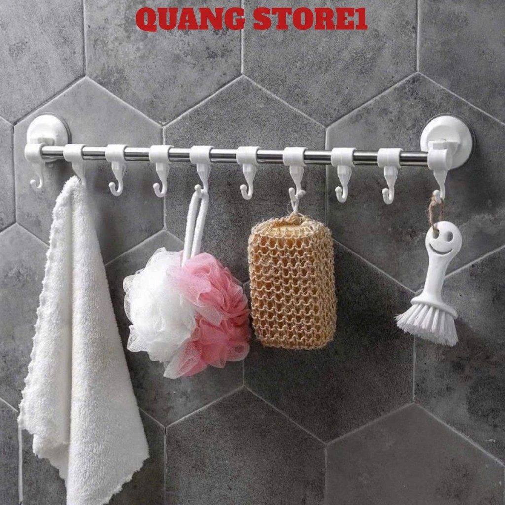 Thanh giá treo đồ mút dán tường tiện lợi, THANH TREO ĐỒ HÚT CHÂN KHÔNG - MÃ: MOC0698