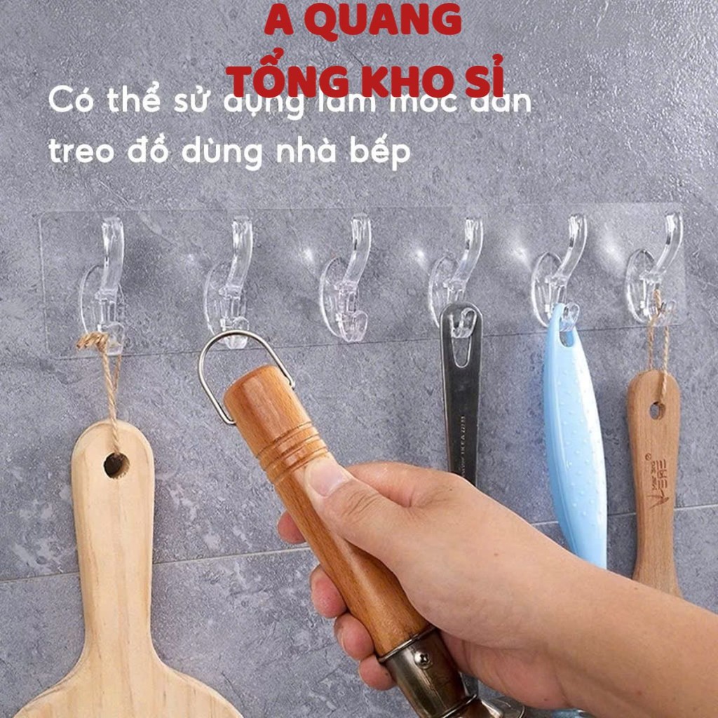 [COMBO 10] Móc Dán Tường Trong Suốt 6 Nhánh Treo Dính Siêu Chắc, THANH NHỰA 6 MÓC CHỊU LỰC - MÃ: MOCDANTUONG