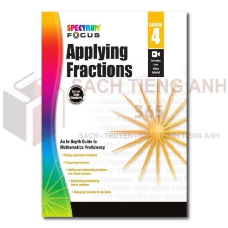 Sách - Spectrum - Applying Fractions - Grade 4 - Khổ A4 đen trắng ...