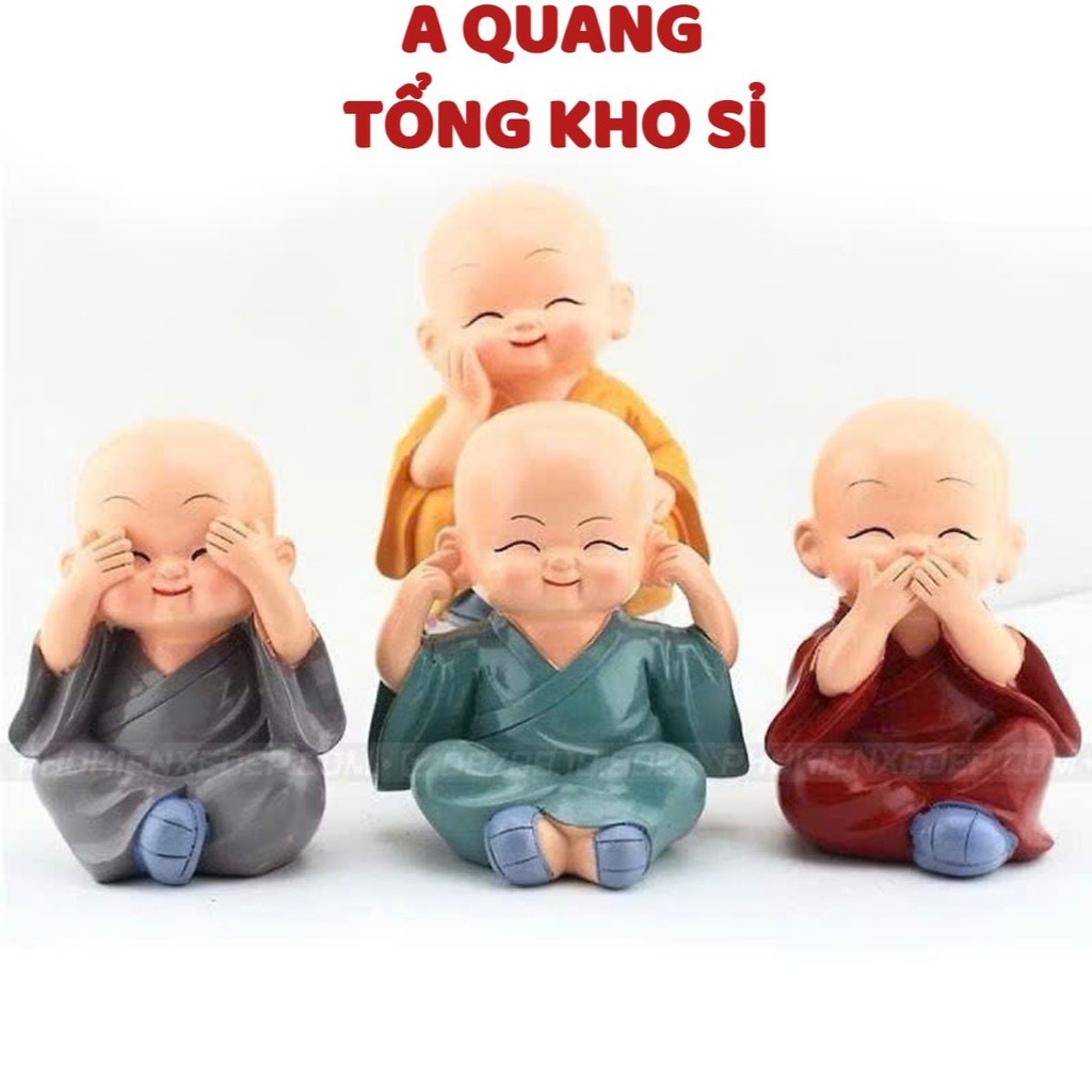Tượng Chú Tiểu Hòa Thượng Tứ Không, BỘ 4 TƯỢNG CHÚ TIỂU - MÃ: TUONGCHUTIEU73