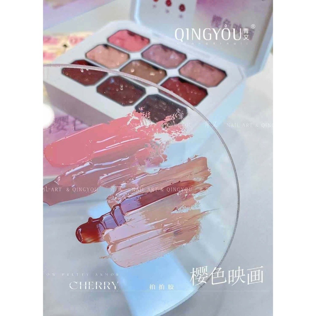 Gel dặm omber qingyou, Set  gel dặm omber 9 màu  , gel omber tone nude, gel dặm omber tone hồng