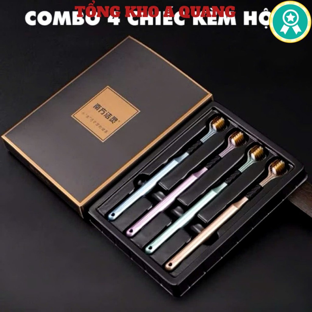 Sét 4 Bàn Chải Đánh Răng 3 Chiều Làm Sạch Khoang Miệng, BỘ 4 BÀN CHẢI 3 MẶT - MÃ: BANCHAI5DS