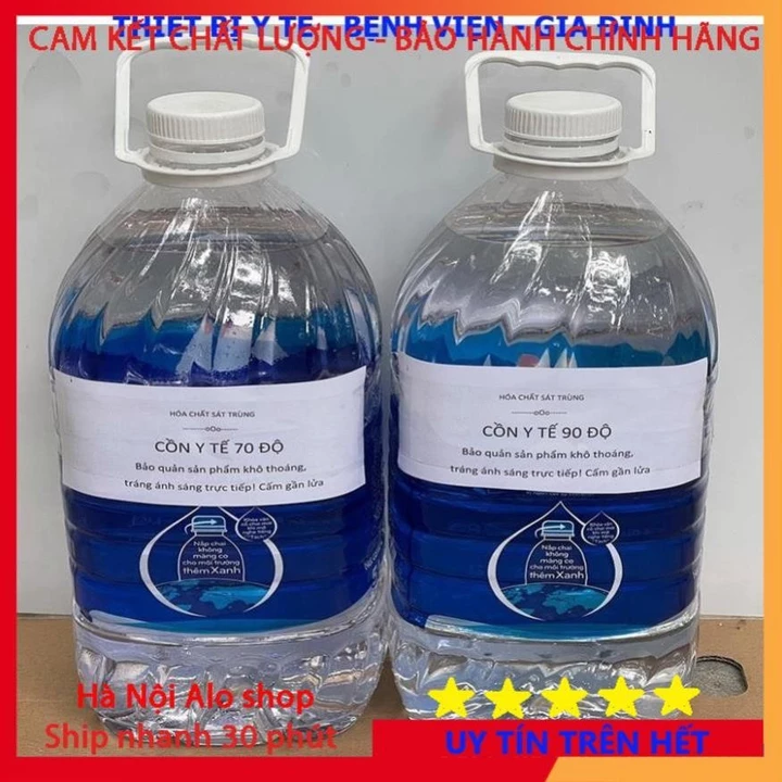HÀNG CTY - Cồn Y Tế 90 Độ, 70 Độ - Sát Khuẩn, Sát Trùng - Can 5 Lít có ship tỉnh