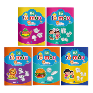 Sách - Combo 5 Cuốn Bé Tô Màu - Song Ngữ Anh - Việt Cho Bé 1- 6 Tuổi