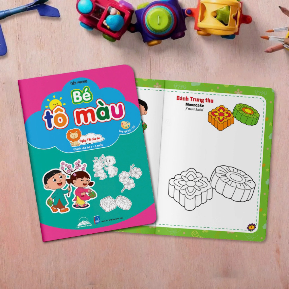 Sách - Combo 10 Cuốn Bé Tô Màu - Song Ngữ Anh - Việt Cho Bé 1-6 Tuổi