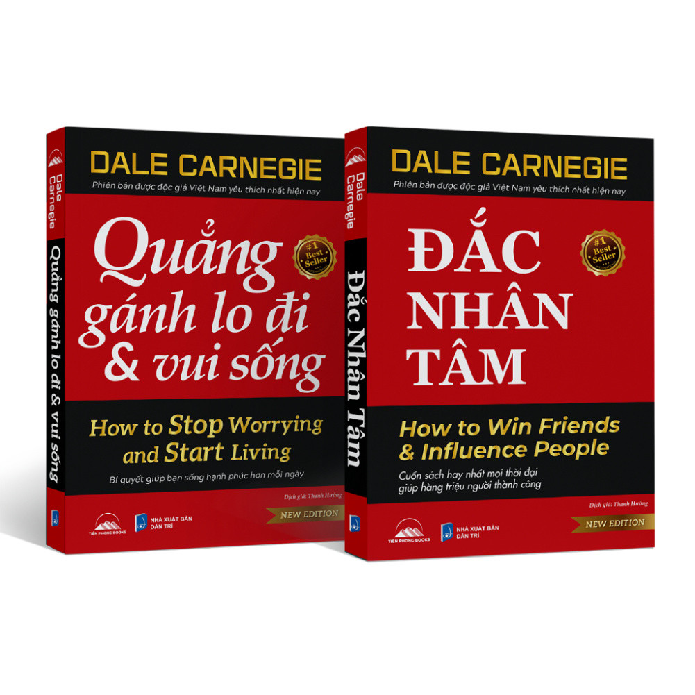 Sách - Combo Đắc Nhân Tâm + Quẳng Gánh Lo Đi Và Vui Sống - Bìa Đỏ