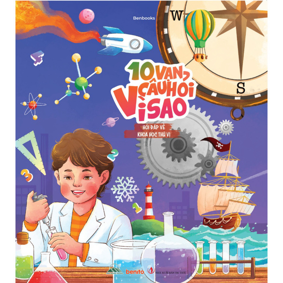 Sách - 10 Vạn Câu Hỏi Vì Sao? - Bộ 5 Cuốn In Màu: Động Vật, Thực Vật, Vũ Trụ Huyền Bí, Cơ Thể Người, Khoa Học Thú V