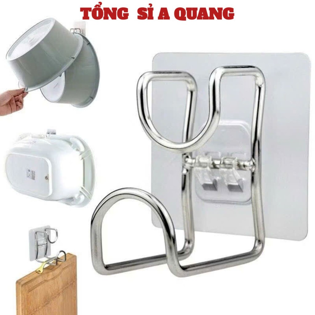 [COMBO 10] Móc treo thau chậu, rổ giá, đồ dùng kẹp dán dính tường tiện dụng , MÓC TREO NHÀ BẾP ĐA NĂNG - MÃ: MOCTREOTHAU