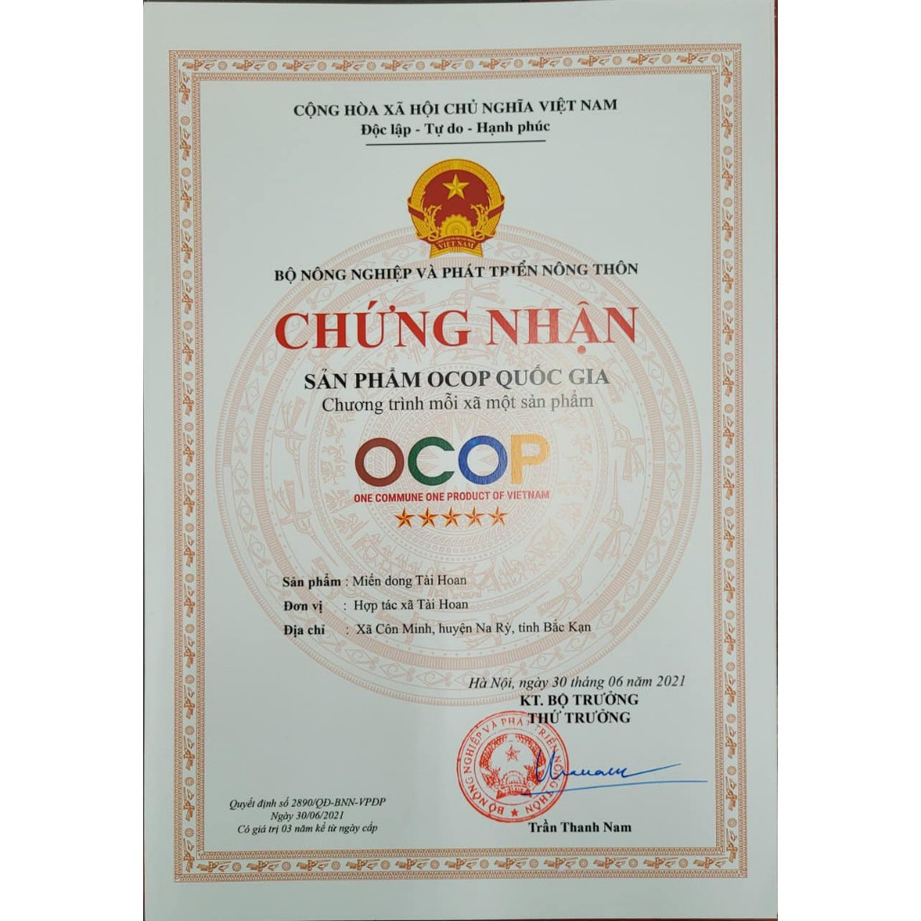 500g-Miến Dong Tráng Tay Sợi To Tài Hoan - Sản Phẩm Đạt OCOP 5 Sao