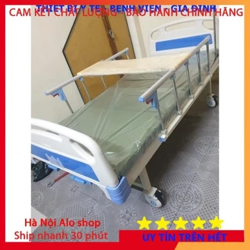 GIƯỜNG BỆNH NHÂN 2 TAY QUAY NÂNG ĐẦU, NÂNG CHÂN (Tặng kèm bàn ăn) bh 12 tháng Hàng C.TY
