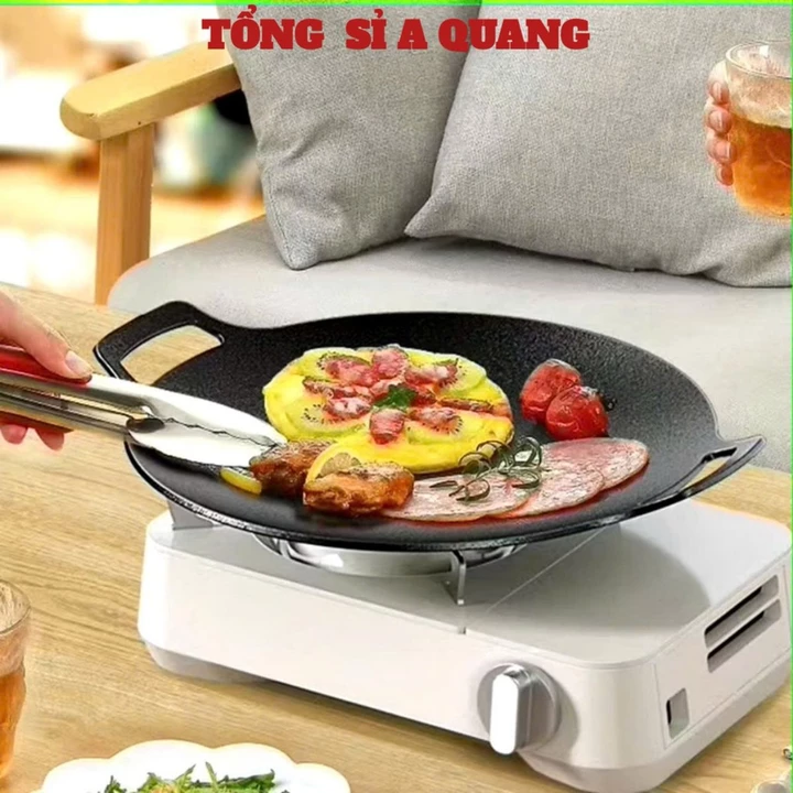 CHẢO GANG SIZE 34 , Chảo đá nướng đá chảo chống dính size 34 cm chảo đá chống dính hàn quốc chao đa nướng chảo nướng đá