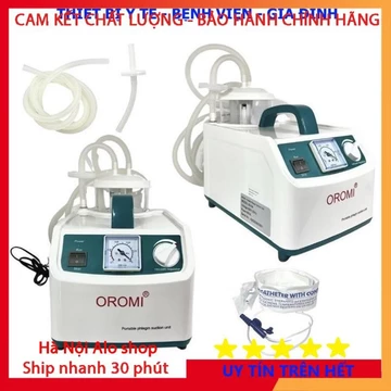 Máy hút đờm mũi 1 bình, Oromi, Lucass, yuwell ( tặng kèm 2 đầu hút mũi) Hàng C.TY