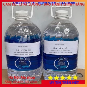-TBYT BỆNH VIỆN HÀNG CTY - Cồn Y Tế 90 Độ, 70 Độ - Sát Khuẩn, Sát Trùng - Can 5 Lít Hàng C.TY